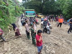 Sinergitas AKBP Deddy Surya Dharma S. Ik, Serta Letkol Arie Sutanto, Terjun Langsung Pantau Tanah Longsor