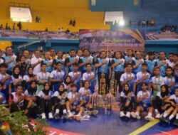 Tournamen Voli HUT Bhayangkara 77, Putra-Putri Polres Pinrang Raih Peringkat Pertama