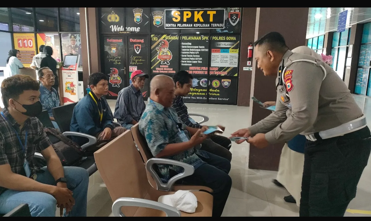 Gandeng BPJS, Satlantas Polres Gowa Sosialisasi Syarat Penerbitan SIM