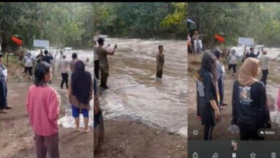 Viral Video Seorang Perempuan Terseret Air Bah di Sungai Sapana