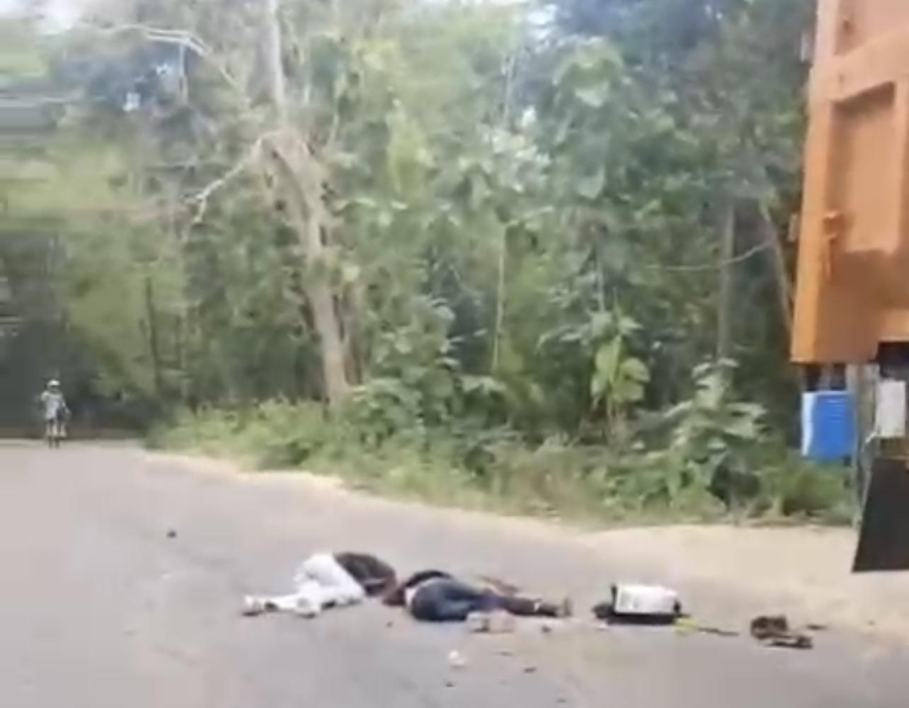 Lepas Kendali, II Wanita Dilindas Truck FUSO, Satlantas Polres Maros Gerak Cepat