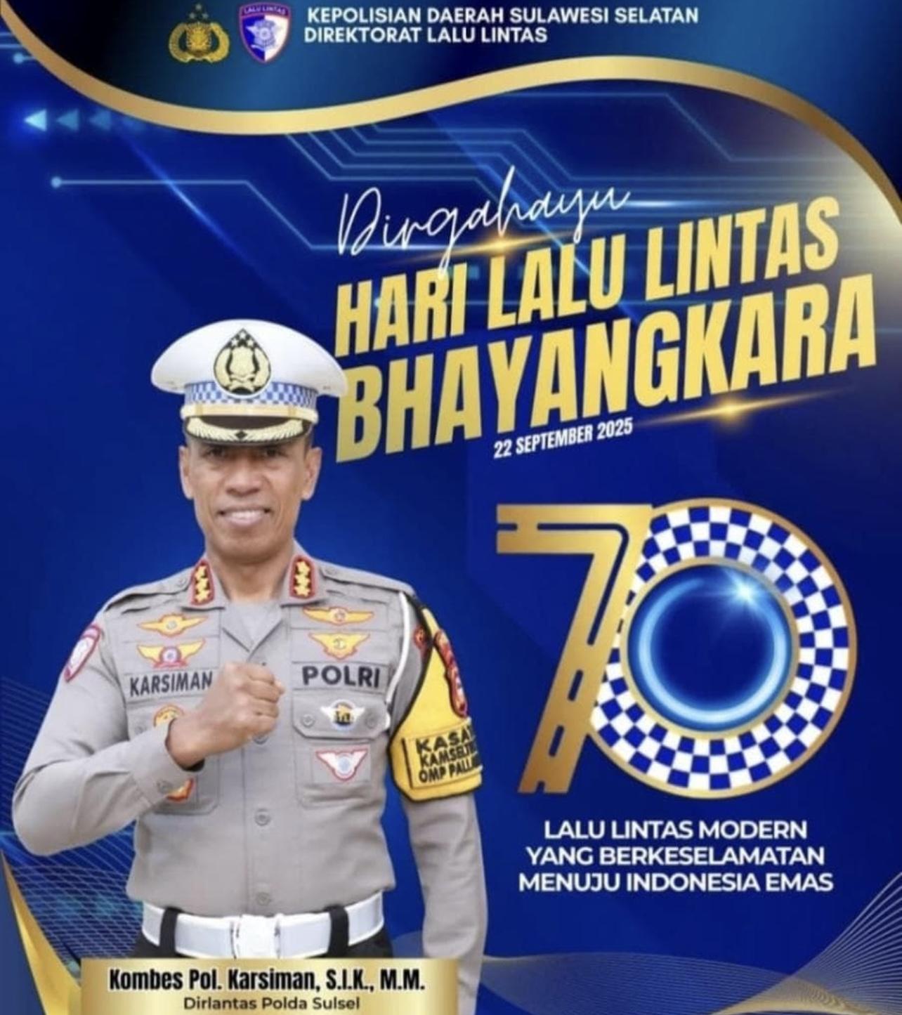 HUT Lalulintas Bhayangkara Ke 70 Ditlantas Polda Sulsel Wujud Transformasi Polisi Era Digital