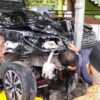 Diduga Mengantuk, Mobil SUV Tabrak Avanza dan Pejalan Kaki di Poros Pallangga Gowa