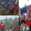 Hujan Disertai Angin Kencang, Pohon Tumbang Timpa Mobil Penjual Rambutan di Makassar