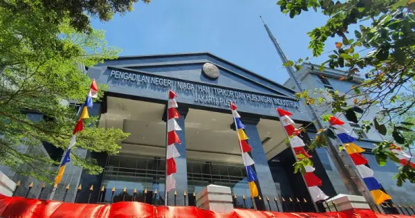 Gedung Pengadilan Negeri Jakarta Pusat, Jakarta. Tiga terdakwa dugaan korupsi pembiayaan proyek pengadaan batu bara PT PPA menjalani sidang perdana di Pengadilan Tipikor Jakarta, Rabu (19/8/2026).