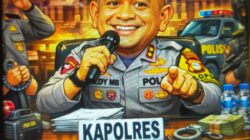 Kapolres Pinrang, AKBP Edy Shabara saat konferensi pers.