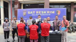 Para pelaku saat diamankan polisi.