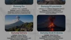 Enam Gunung Api Erupsi Bersamaan, Aktivitas Vulkanik Kembali Menguat