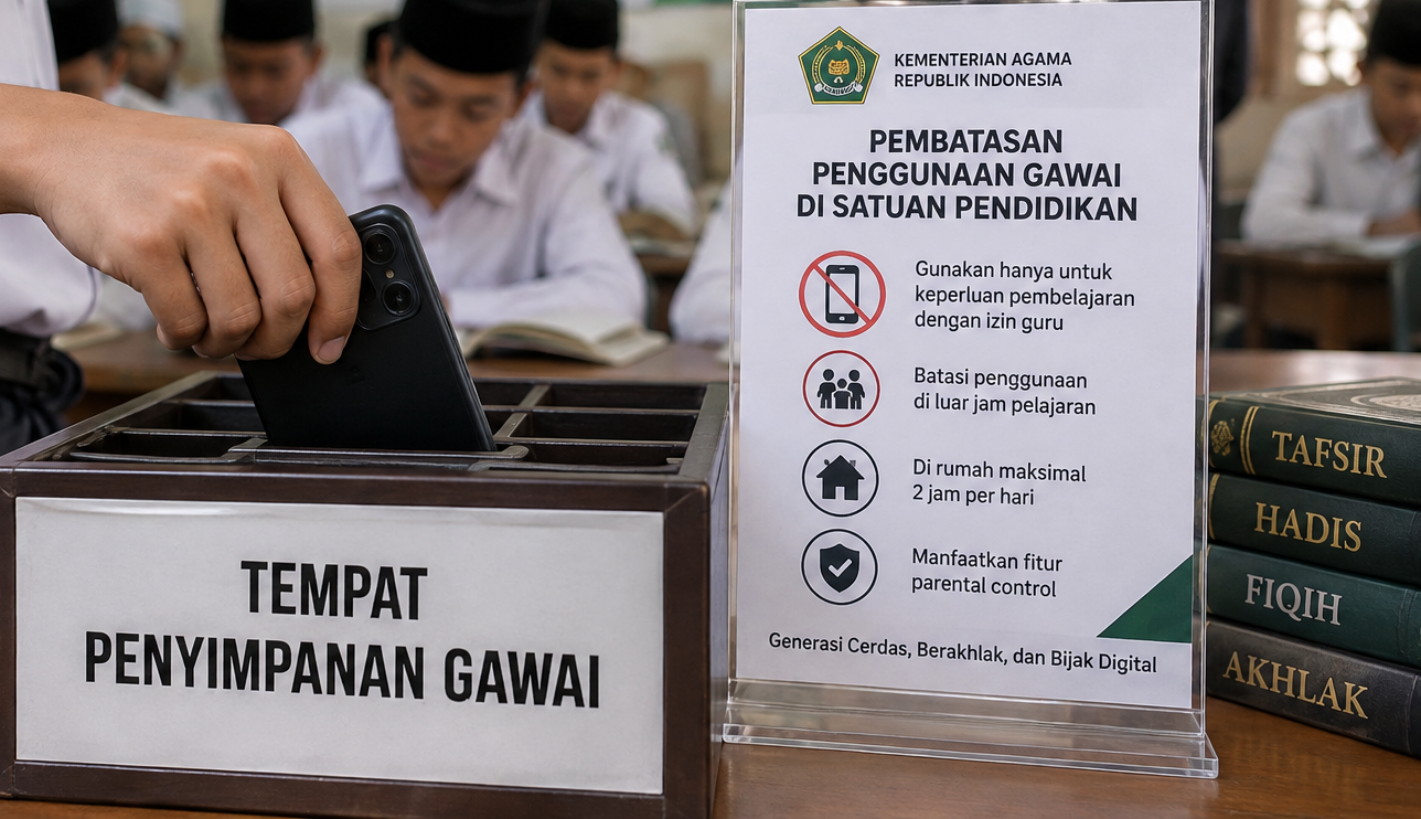 Densus 88 Dukung Aturan Pembatasan Gawai Kemenag untuk Cegah Radikalisme.