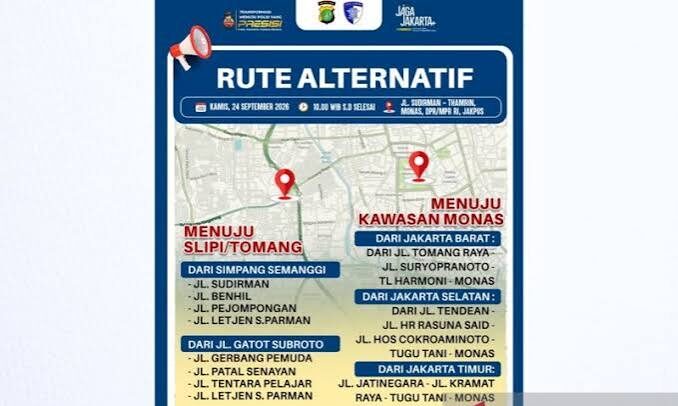 Demo Digelar Besok, Polisi Imbau Warga Hindari Monas dan Gedung DPR.