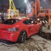Porsche Tabrak Pembatas hingga Masuk Selokan di Tol Andara Depok