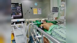 Agus, korban tabrak lari di Gowa saat menjalani perawatan medis. (Ist)