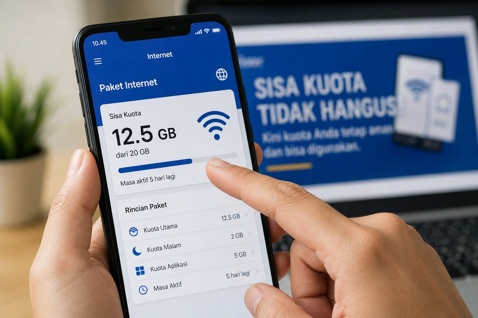 Ilustrasi Sisa Kuota Pelanggan