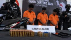 Satgas Damai Cartenz Amankan Tiga Orang dan 71 Butir Amunisi di Mimika