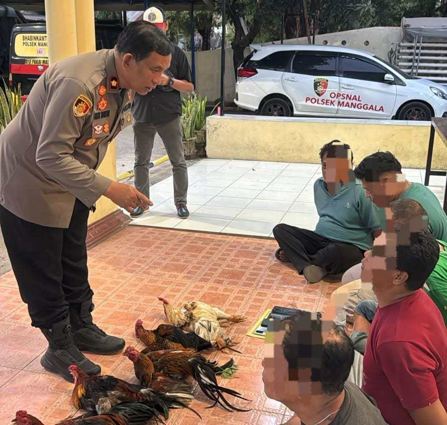 Polsek Manggala Sisir Lokasi Diduga Judi Sabung Ayam
