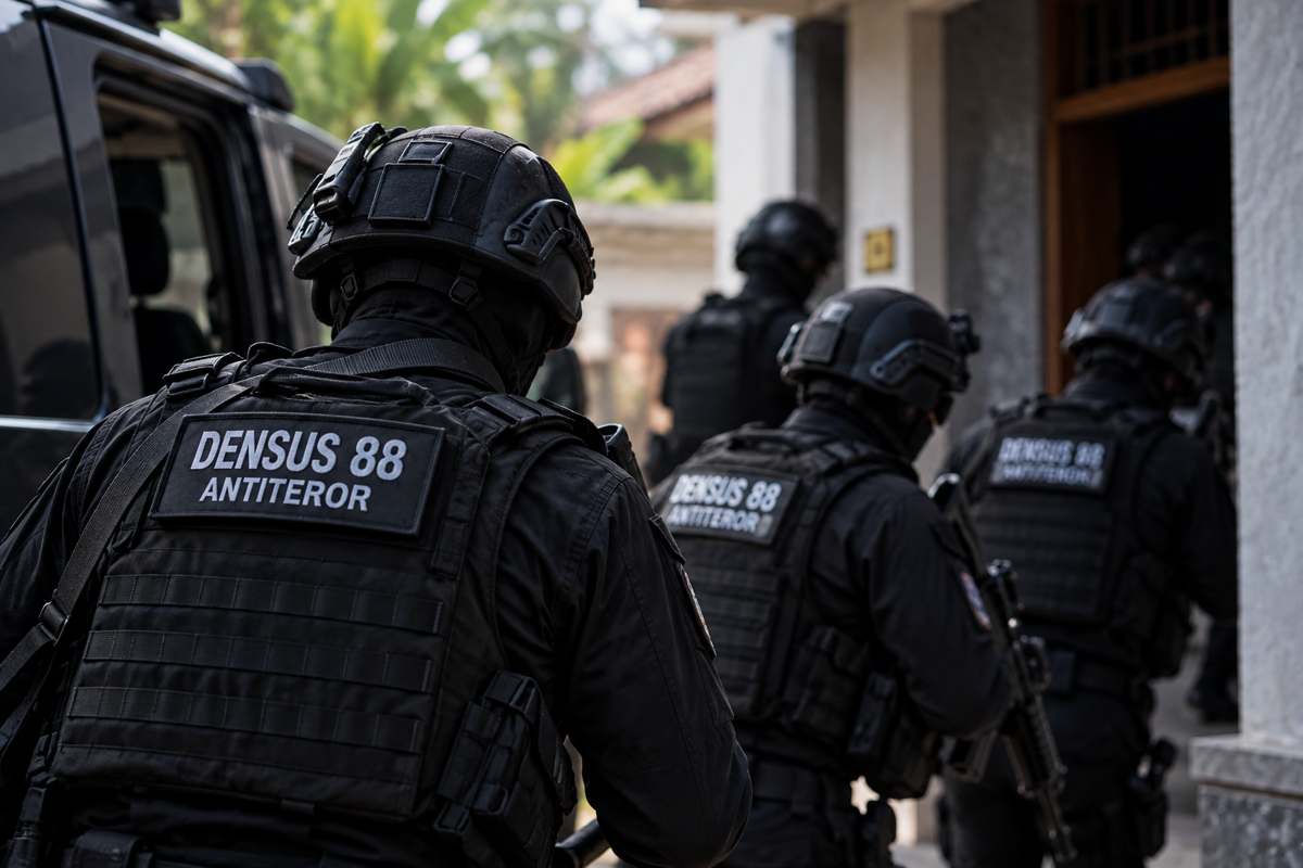Ilustrasi personel Densus 88 Antiteror Polri.