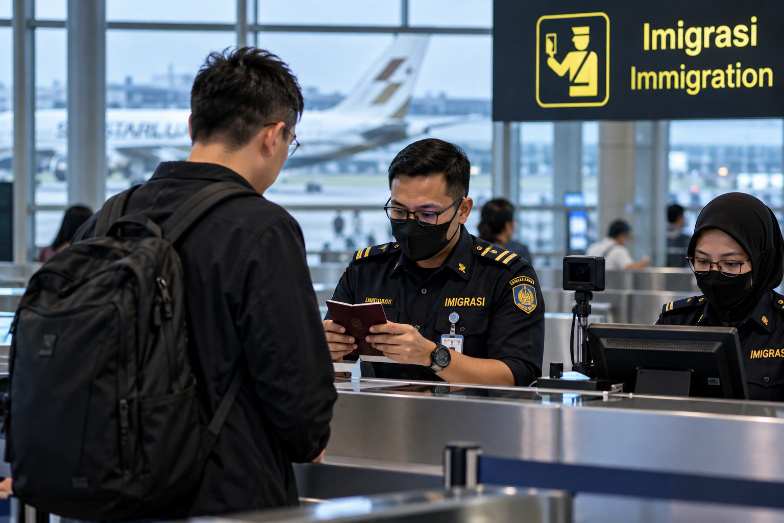 Imigrasi Soetta memeriksa penumpang WNA China di Bandara Internasional Soekarno-Hatta.