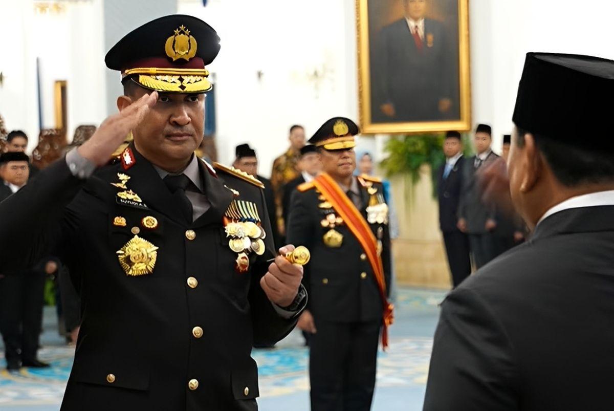 Kapolri Jenderal Polisi Suyudi Ario Seto saat pelantikan di Istana Negara, Jakarta.