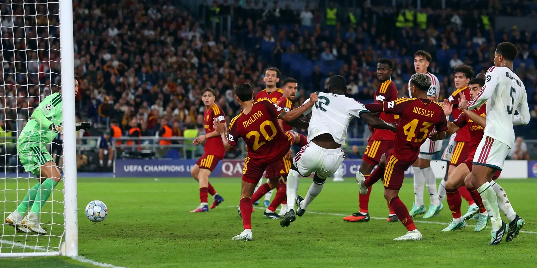 Laga AS Roma vs Real Madrid.