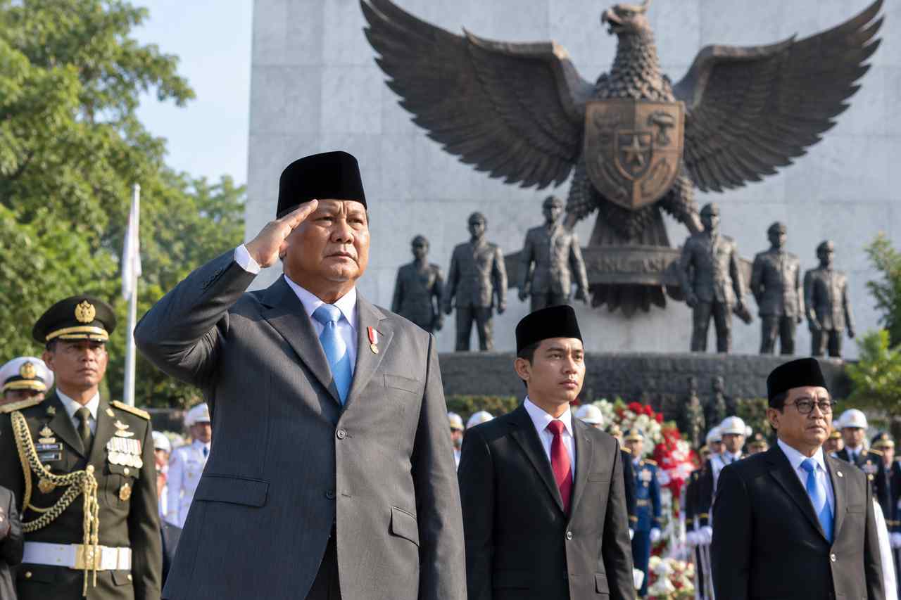 Presiden Prabowo Subianto memimpin upacara Hari Kesaktian Pancasila di Lubang Buaya