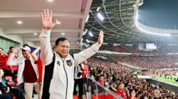 Presiden Prabowo Subianto menyaksikan langsung perjuangan Tim Nasional Indonesia.