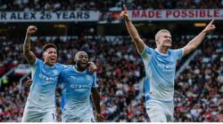 Manchester City players celebrate during the match (doc. Manchester City)