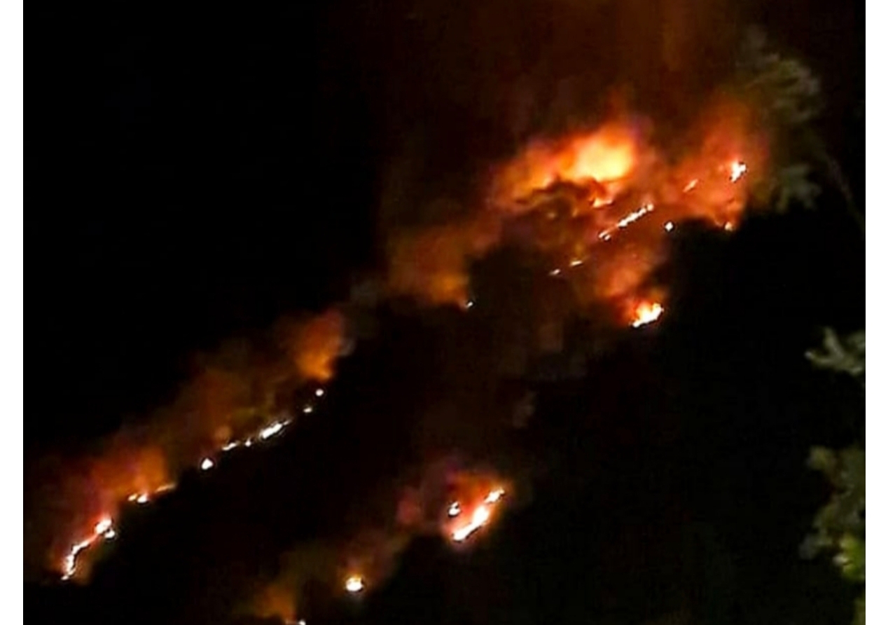 Kebakaran dilaporkan terjadi di Gunung Bulu Bellange, wilayah Kesatuan Pengelolaan Hutan (KPH) Balocci, pada Minggu (11/10/2026)