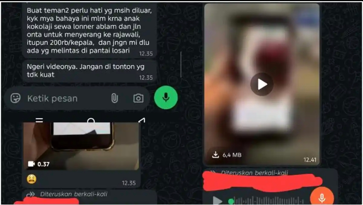 Kabar mengenai dugaan penyerangan antarkelompok warga kembali membuat kawasan Jalan Rajawali, Kecamatan Mariso, Kota Makassar,